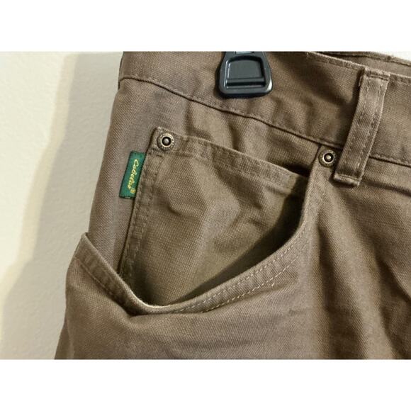 Cabelas Straight Jeans Mens 38x32 Brown Cotton Mid Rise 5 Pockets - Picture 2 of 7
